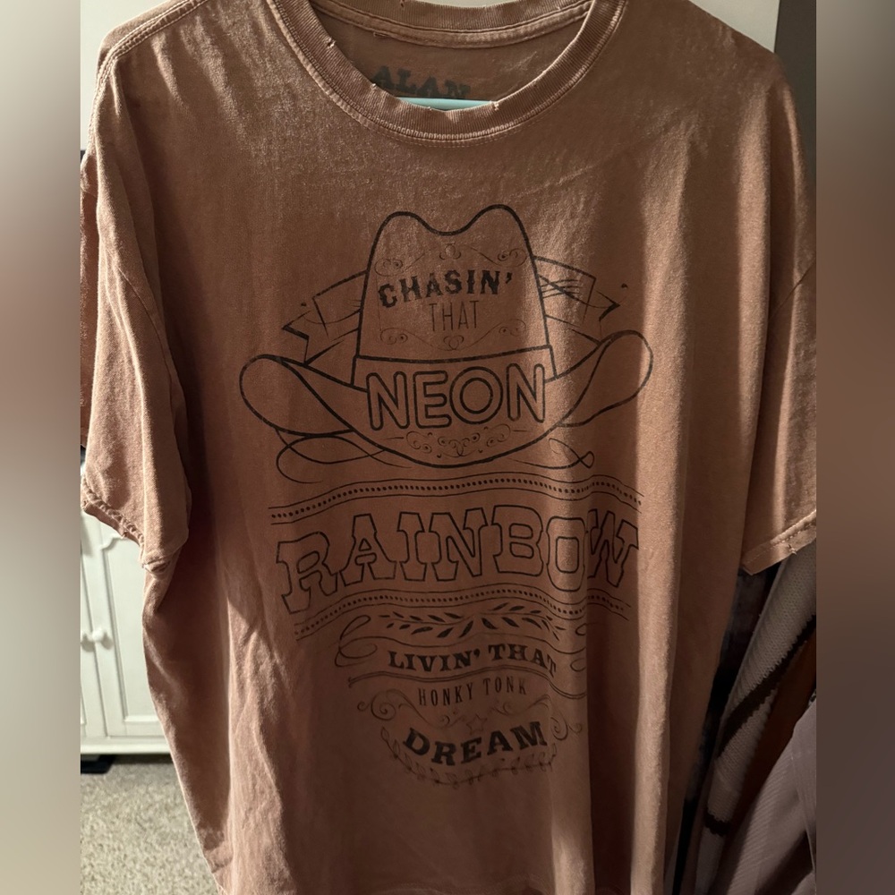 Neon Rainbow Brown T-Shirt